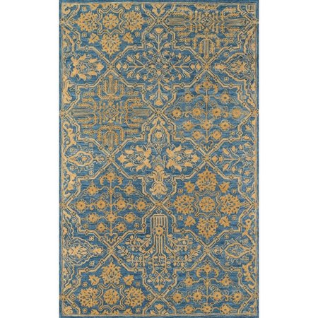 MOMENI Indian Hand Tufted Area Rug, Blue - 9 ft. 6 in. x 13 ft. 6 in. COSETCOS-1BLU96D6